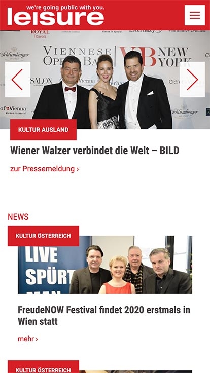 Leisure Communication | leisure.at | 2018 (Phone Screen Only 07) © echonet communication Leisure Communication | leisure.at | 2018 (Phone Screen Only 07) © echonet communication